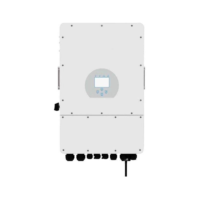 Inverter Fotovoltaico Trifase, Ibrido On-Grid/Off-Grid, Certificato CEI 0-21, Schermo LCD Touch a Colori, Smart Meter Integrato, WiFi e TA Inclusi, Garanzia 10 Anni, IP65 (5KW)