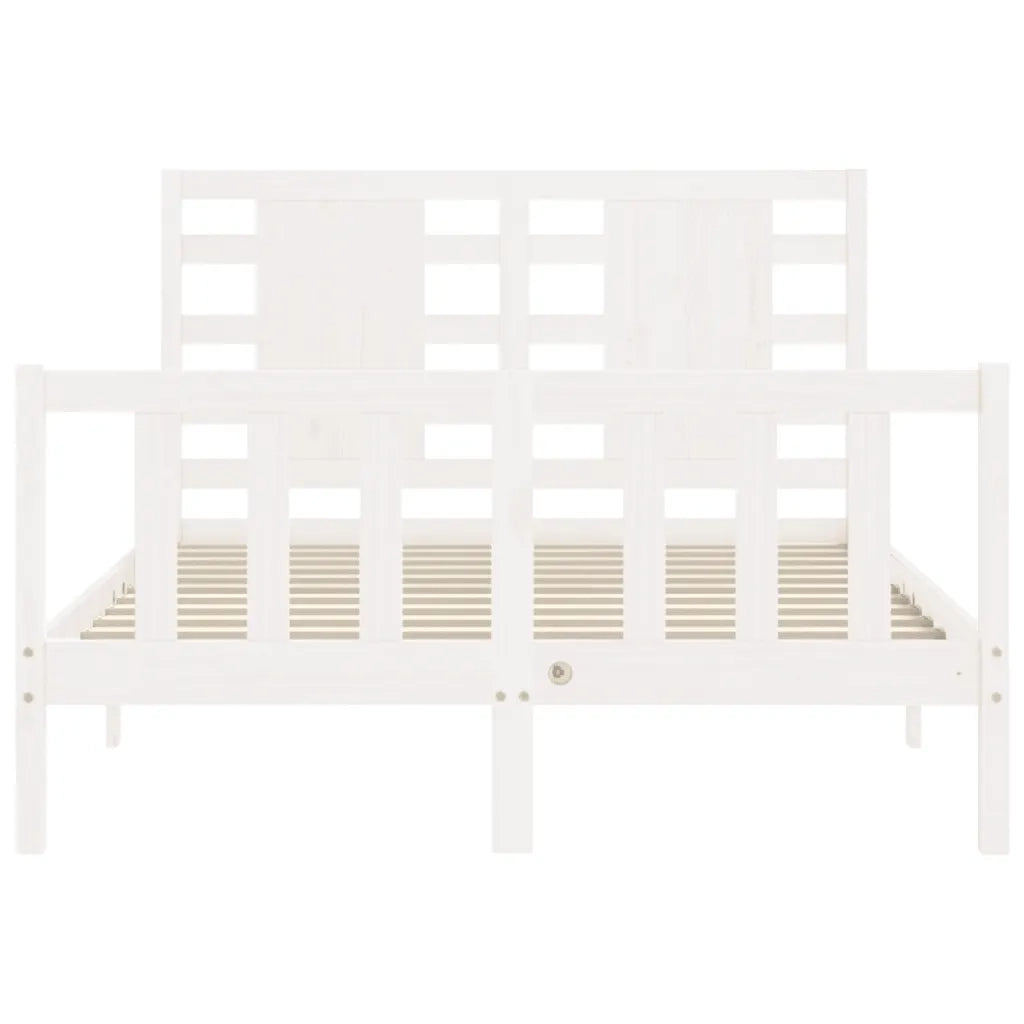 Giroletto senza Materasso-Struttura Letto Bianco 120x200 cm Legno Massello Pino 251819