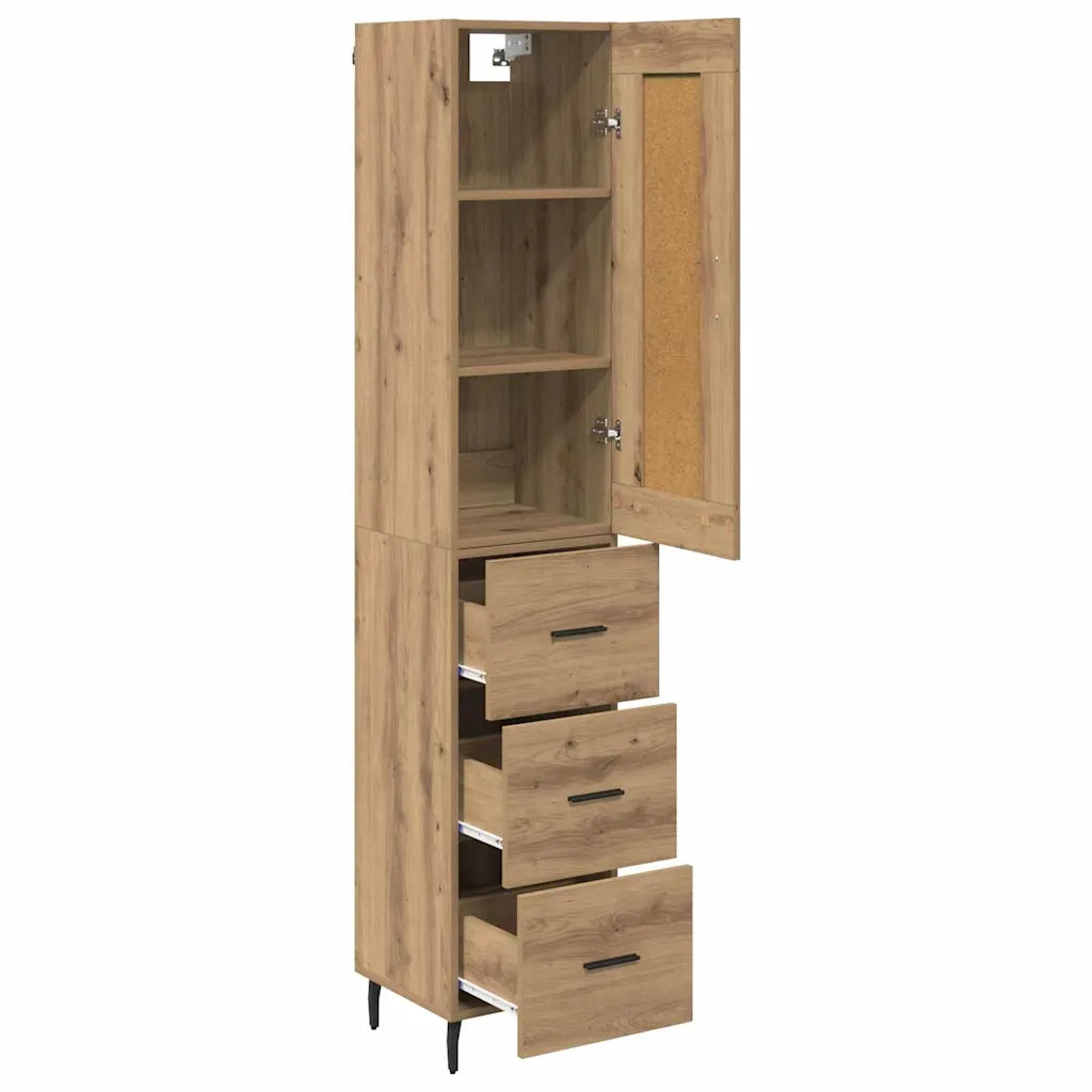 Credenza con cassetto Rovere artigianale 34,5 x 34 x 180 cm 3416009