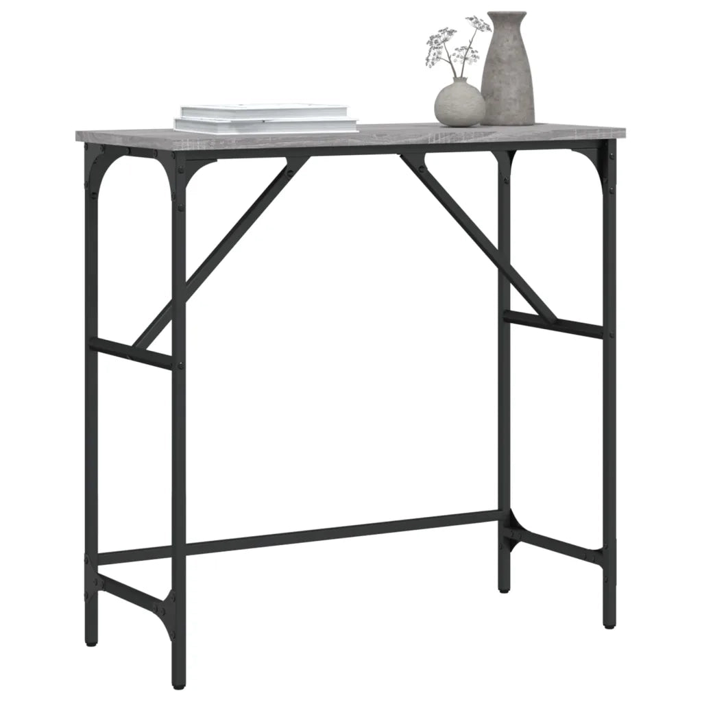 Tavolino Consolle Grigio Sonoma 75x32x75cm in Legno Multistratocod mxl 83335