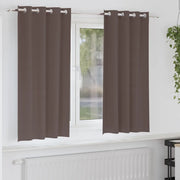 Tende Blackout con Anelli 2 pcs Marrone Scuro 175 x 140 cm 4107334