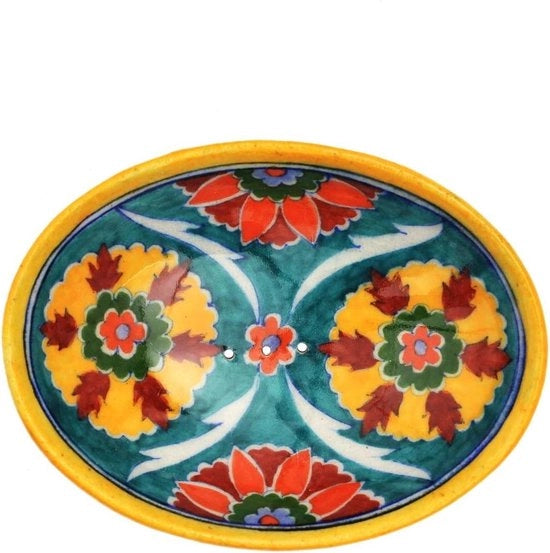 Ceramica Handpainted - Scatola per Sapone - Fori per Drenaggio - 13 x 95 x 2 cm
