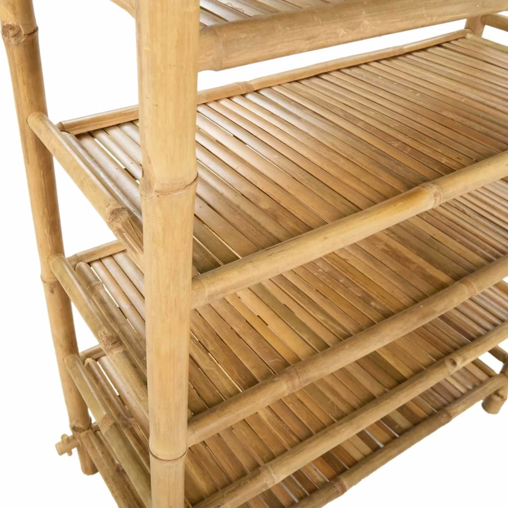 Scarpiera con lo scaffale Naturale 6 ripiani Bambù 42028051
