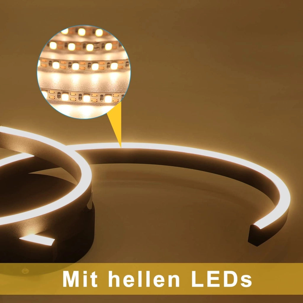 ZMH Lampada da soffitto a sospensione 2 luci corda lunari design 3000K per camera letto ufficio