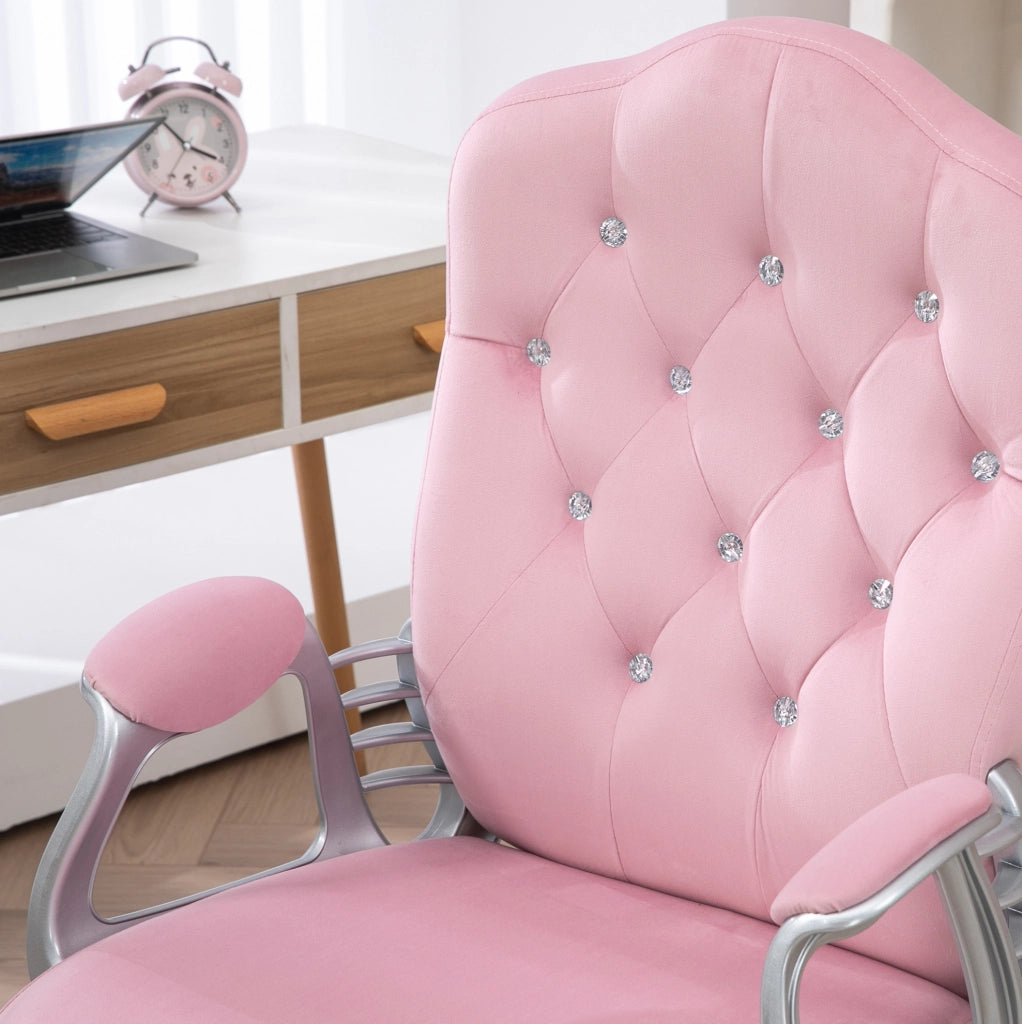 Sedia da ufficio rosa con funzione dondolo