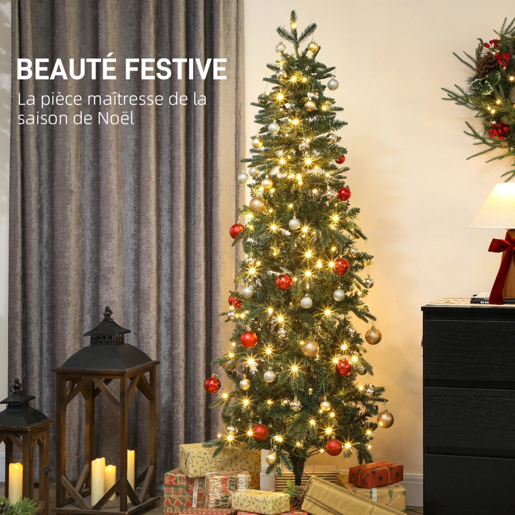 Albero di Natale artificiale 180 cm ¨C zephmum ¨C verde con 200 luci 8 modalita'