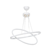 Lampada a sospensione Muso due anelli bianchi Led MDL4438 EFFEZ
