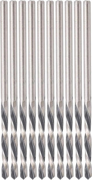 Set di 10 punterelle a spirale 18 mm HSS per forare perle e creare gioielli con manico corto rettilineo.