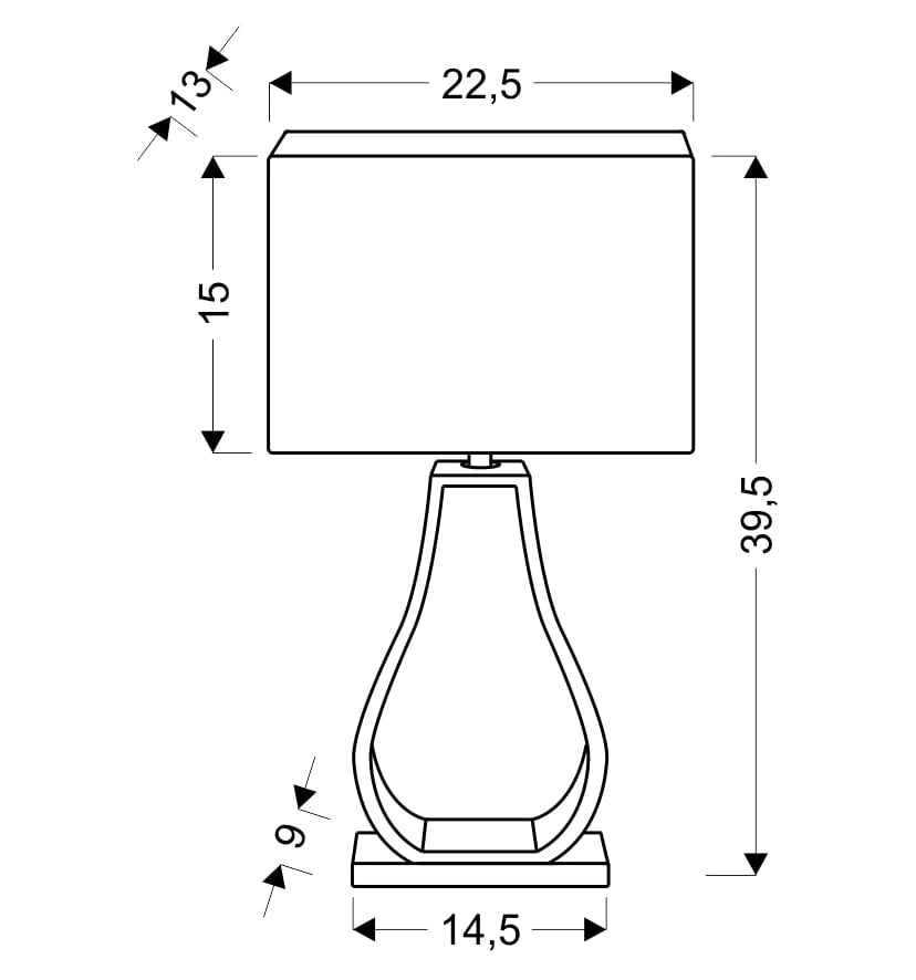 Lampada da tavolo Candellux FEMO 41-79985 grigia cemento