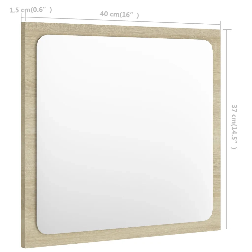 Specchio da Bagno Rovere Sonoma 40x1,5x37 cm in Truciolato cod mxl 59375
