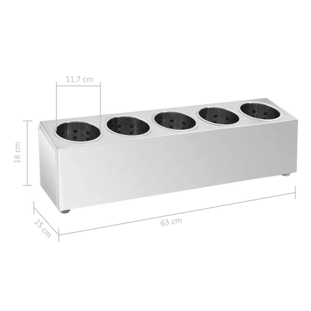 Portaposate con 5 Inserti Rettangolare in Acciaio Inox CFW5466835