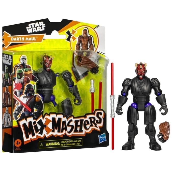 MixMashers Darth Maul, statuetta personalizzabile da 12 cm da abbinare e mescolare con accessori, Star Wars, da 4 anni