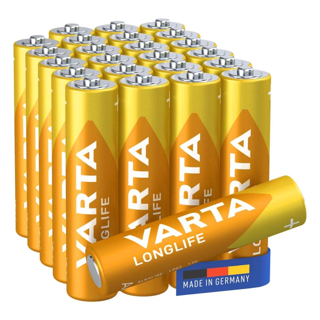 Batterie alcaline di ricambio AAA a lunga durata 24 pezzi  Varta