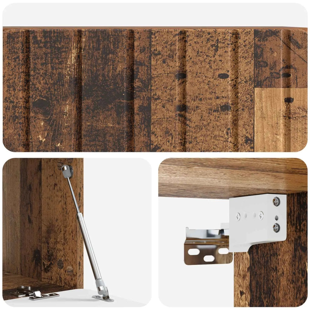 Mobile Porta TV da Muro Legno antico 78,5 x 31 x 30 cm