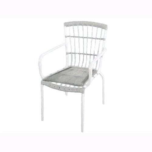 Sedia In Alluminio E Polyrattan Da Giardino Esterni Col. Champagne 1Pz