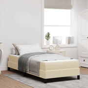 vidaXL Letto a molle con materasso Crema 80 x 200 cm Tessuto