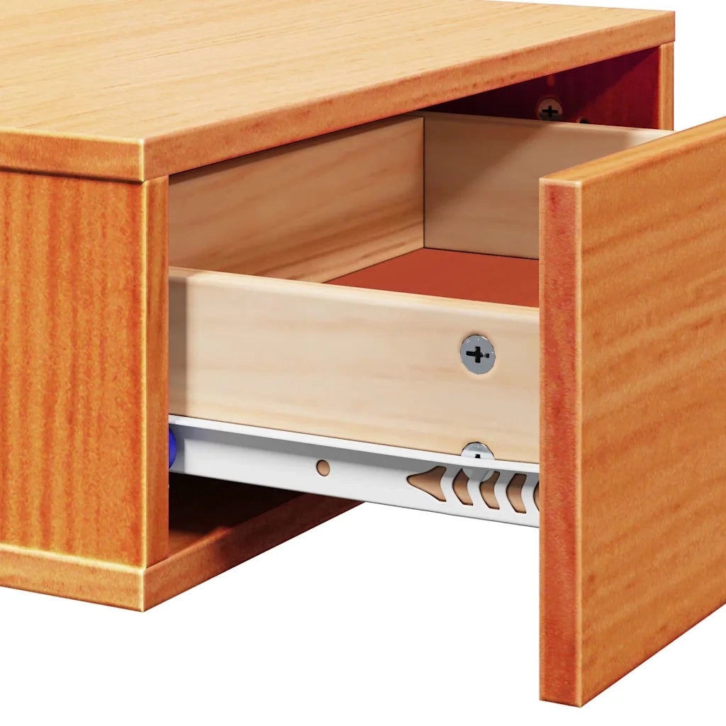 Comodino | Armadio da Notte | Mobiletto da notte con cassetto Marrone cerato 42 x 32,5 x 40 cm