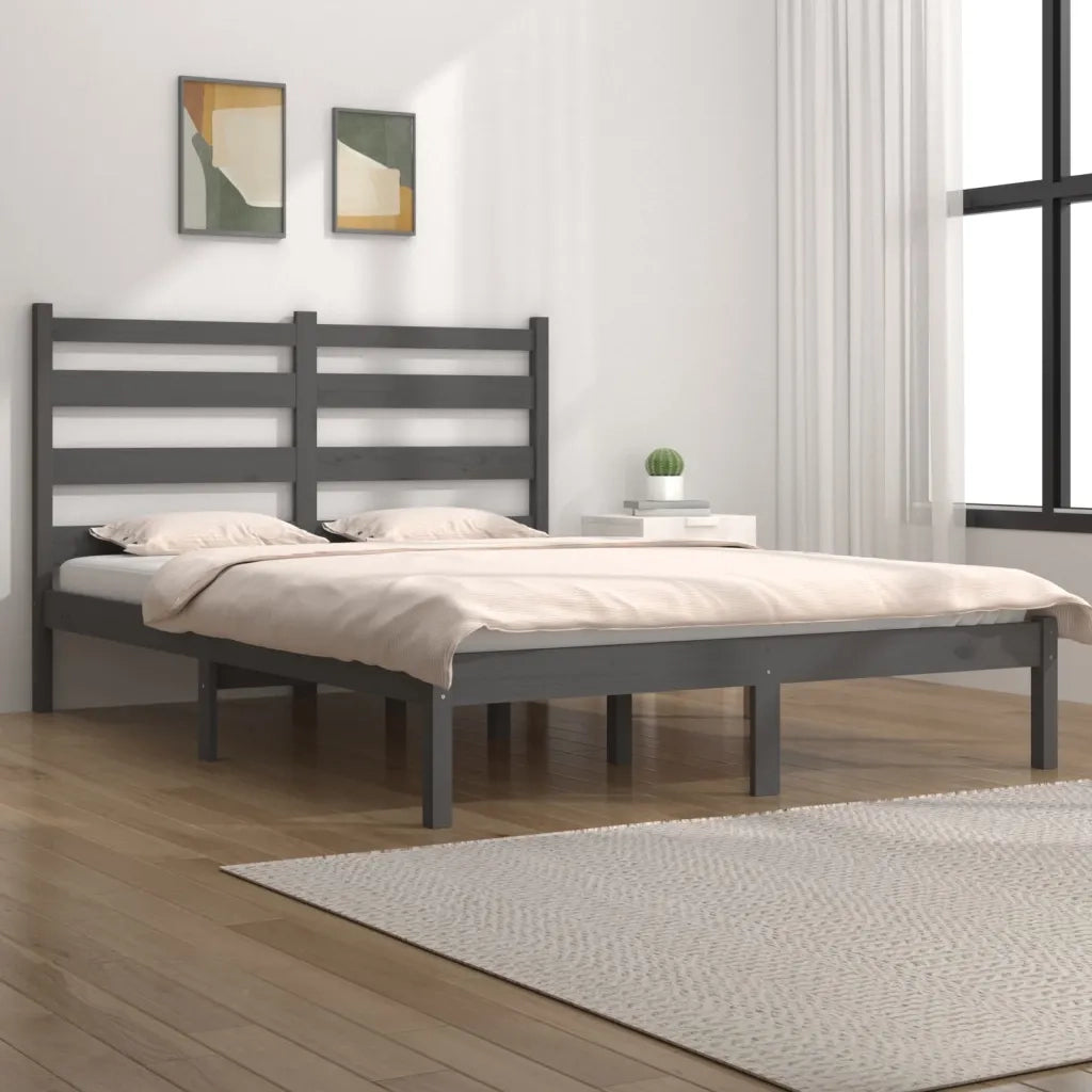 Giroletto Grigio in Legno Massello di Pino 200x200 cm