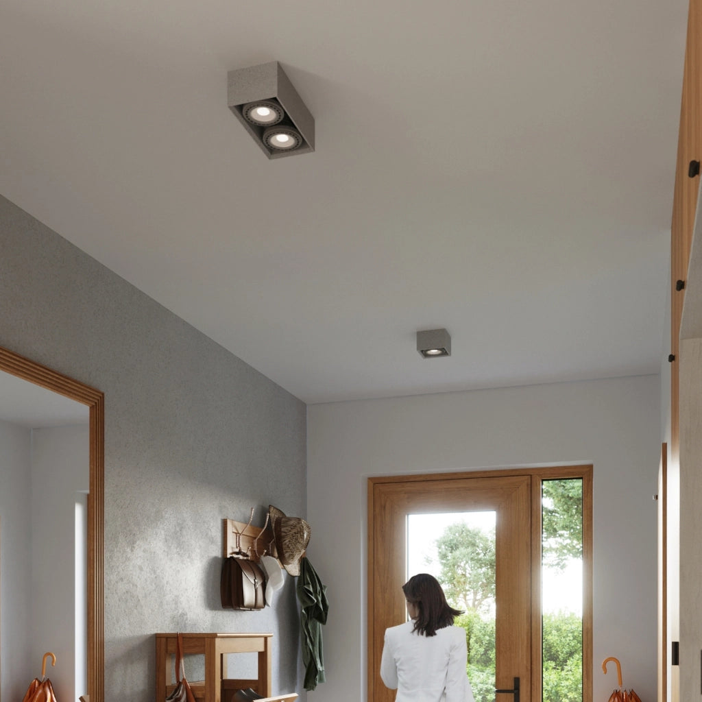 Plafoniera Pure Lume NUMERO 1 cemento grigio GU10