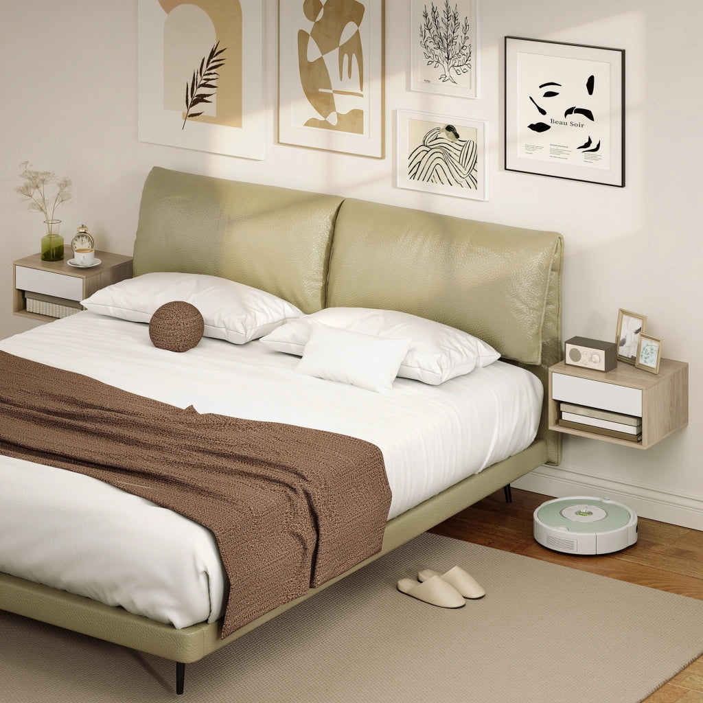 Comodini a muro ¨C Zephmum ¨C Legno naturale 37x32x21 cm