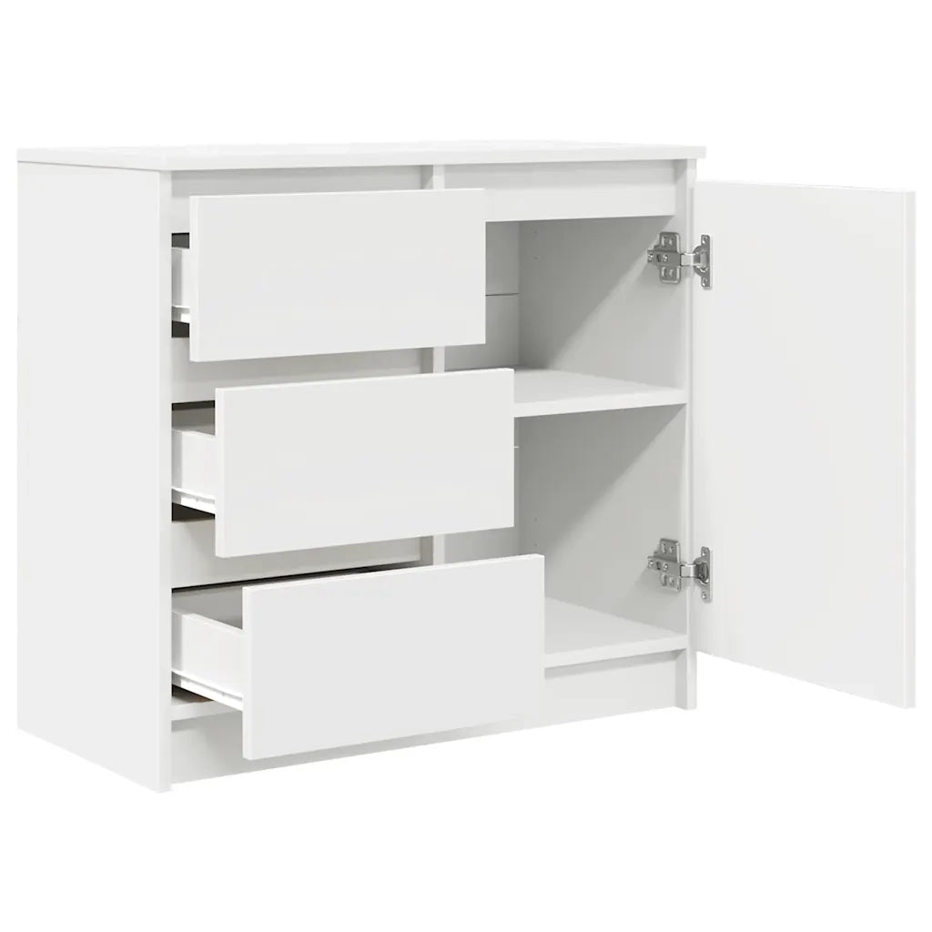 Credenza | Madia | Buffet da pranzo | Armadio da pranzo con Cassetto Bianco 71x35x65 cm in Legno Multistrato