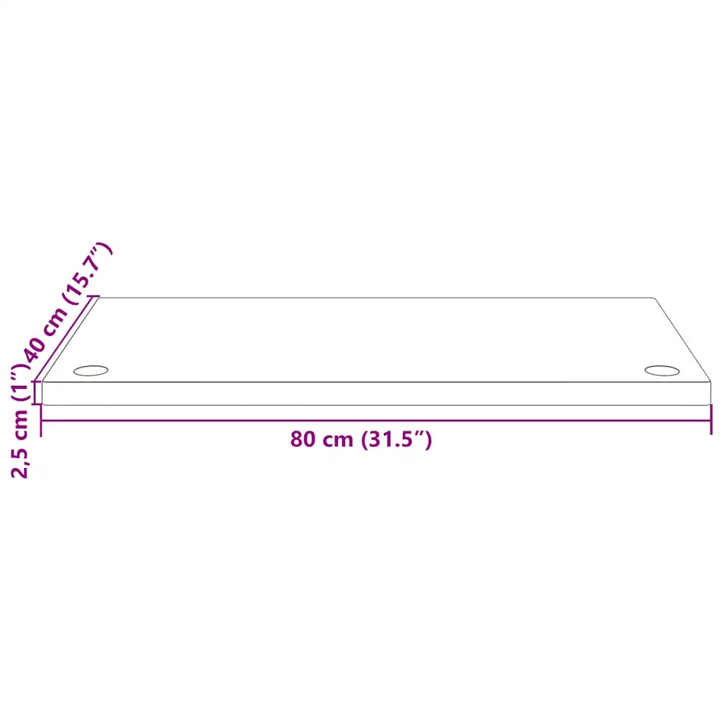 Piano Scrivania 80x40x2,5 cm in Legno Massello di Pino 824450