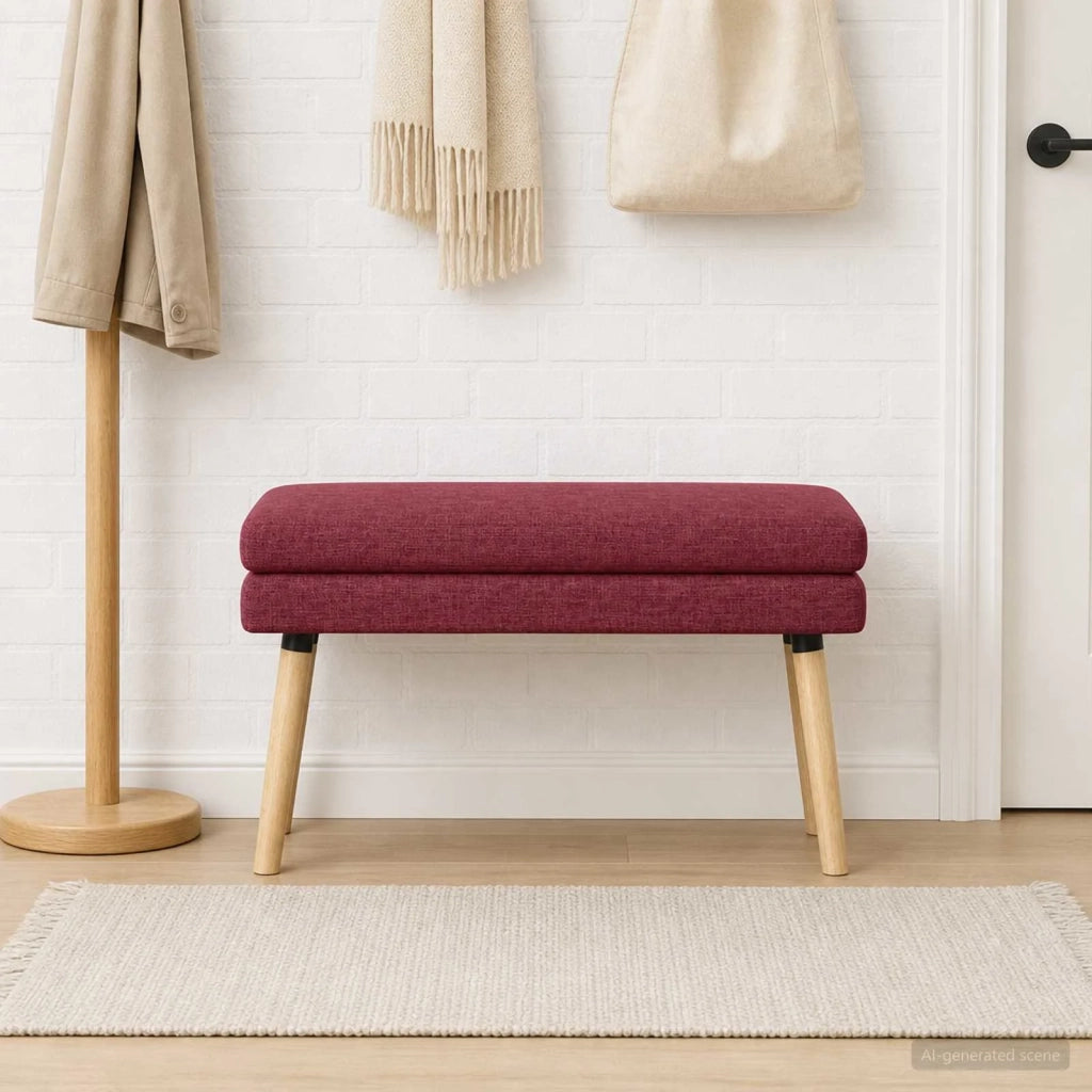 Panchina a doppio strato Rosso Vino 80 x 40 x 47 cm Tessuto 42038434