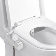 Bidet-opzetstuk per Toilet con Sprogetto Auto-Reinificante a Doppia Fontana e Regolazione della Pressione dell'Acqua
