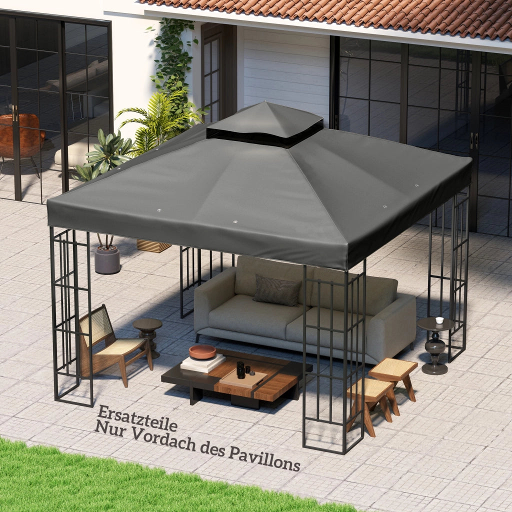 Tenda da giardino 3x3 metri ¨C zephmum ¨C grigio scuro UPF30+