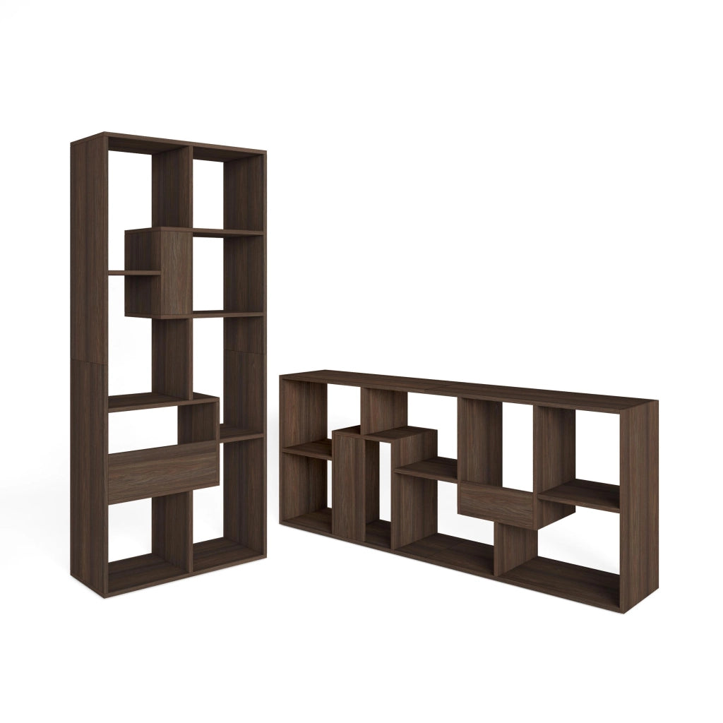 Libreria scaffale, 162x67x31cm, Per libri, Rovere scuro RF4107