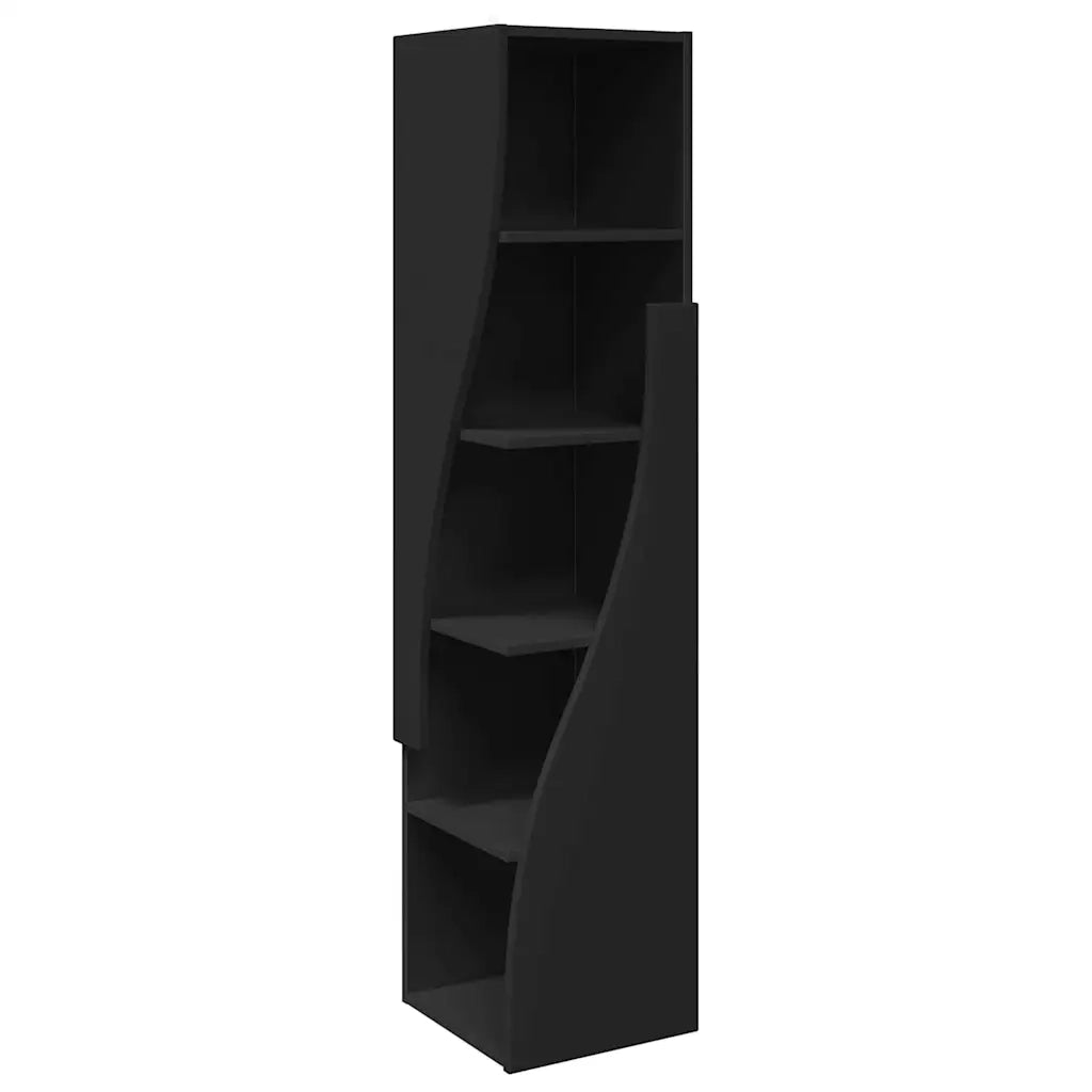 Mobile angolare Nero 32x32x140cm Legno multistrato 889876