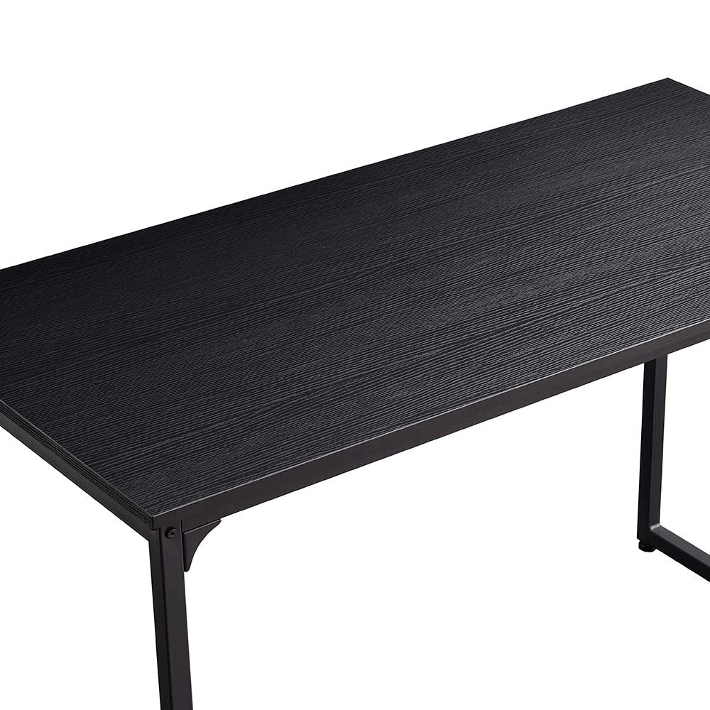 Scrivania Tavolo Porta PC Computer Legno Metallo Casa Ufficio 120x60x74 Nero