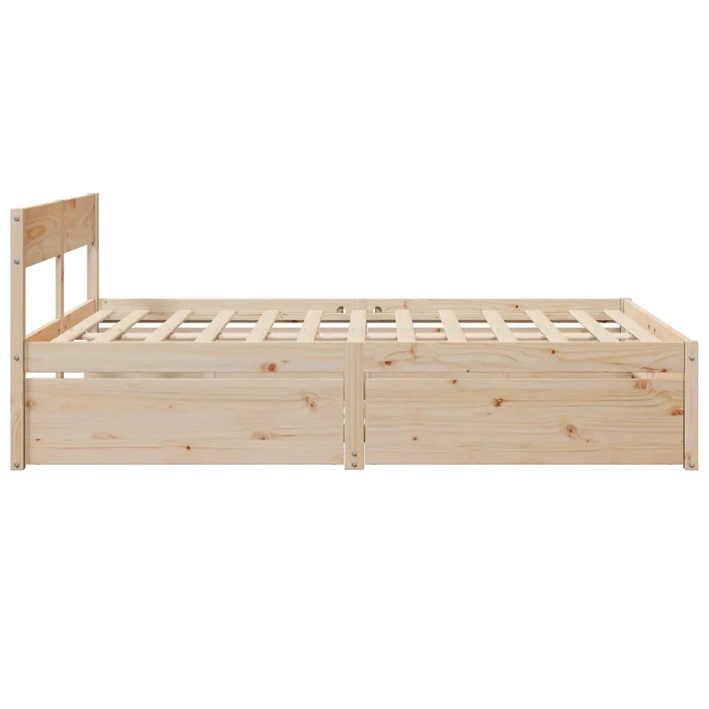 Letto senza Materasso 150x200 cm in Legno Massello di Pino 3282345