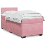 Giroletto a Molle con Materasso Rosa 80x200 cm in Velluto 3288461