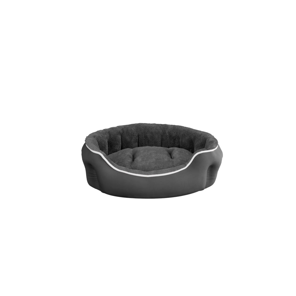 Cuccia Imbottita per Cani e Gatti 75x65x20cm in Poliestere Coccole Grigio Scuro