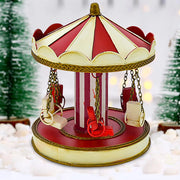 Giostra in Metallo Natale Decorazione Addobbo Natalizio Decorativo 19x19x23cm