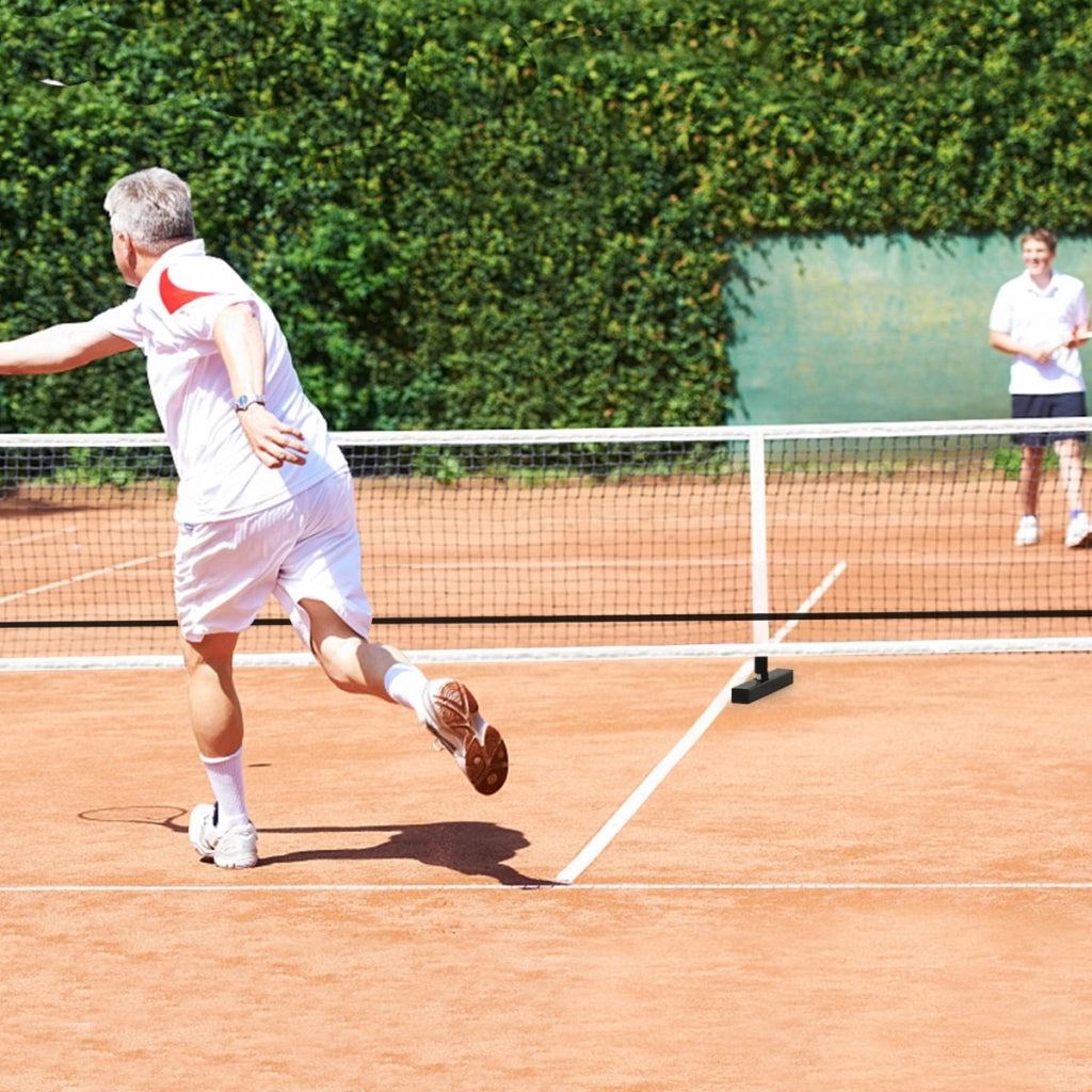 Rete pickleball portatile da 670cm, Set rete da pickleball con tubolari metallici rete in poliestere e borsa