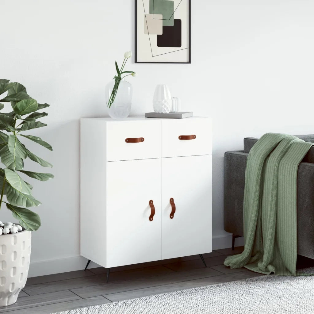 Credenza | Madia | Buffet da pranzo | Armadio da pranzo Bianca 69,5x34x90 cm in Legno Multistrato
