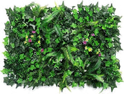 Pannelli di buxus artificiali per schermo di privato - decorazione di parete con tappeti di piante per decorazione di parete domestica - hotel, caffè, sfondi ( foglie di melone)