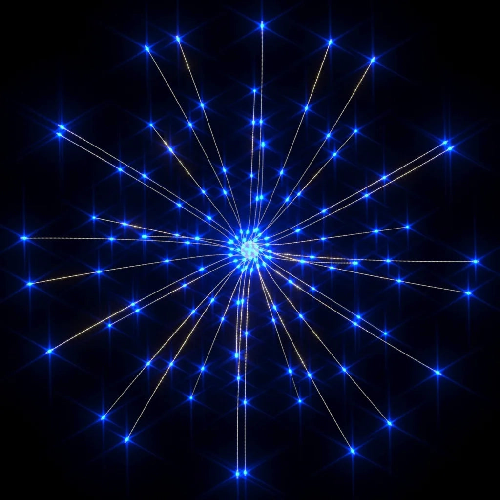 Luci di Natale Fuochi d'Artificio Blu Chiaro 20 cm 140 LED 328604