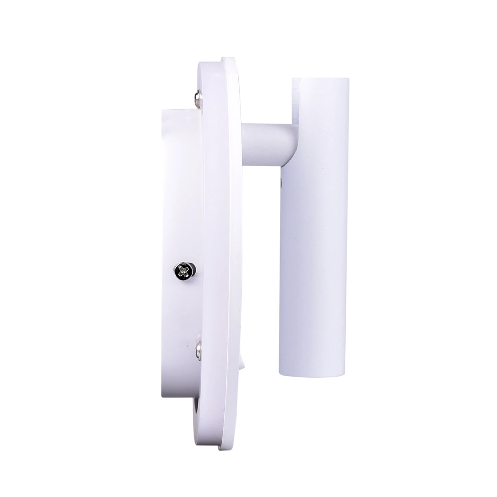 APPLIQUE LED 8W PER INTERNI CON DOPPIA EMISSIONE LUMINOSA A LUCE CALDA - DESIGN MODERNO TONDO IN ALLUMINIO BIANCO IDEALE PER PARETI DI CASA CORRIDOI SOGGIORNI HOTEL E AMBIENTI INTERNI