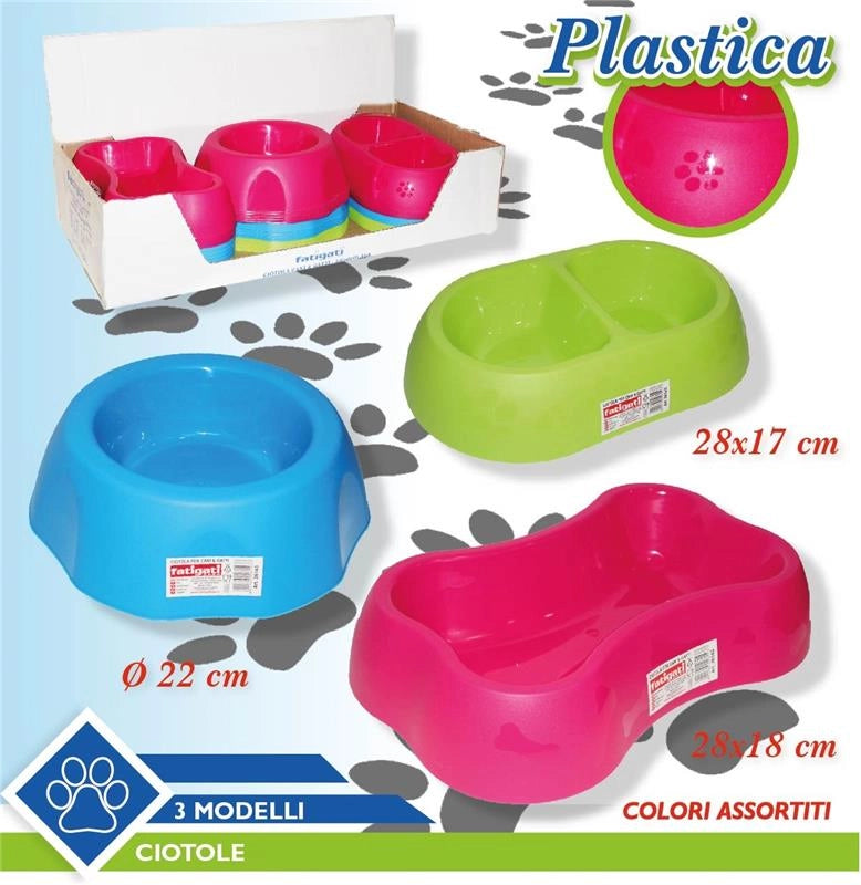 CIOTOLA IN PLASTICA COLORATA A FANTASIA 3 MODELLI DIFFERENTI COLORI ASSORTITI