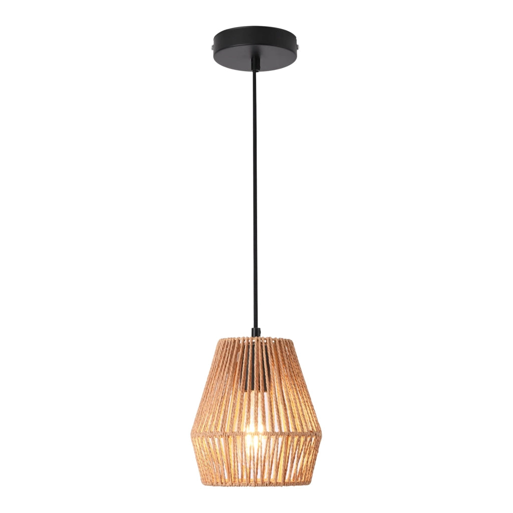 Lampadario a sospensione in corda intrecciata Liverpool 160 x 18 cm beige lux.pro 03_0007476