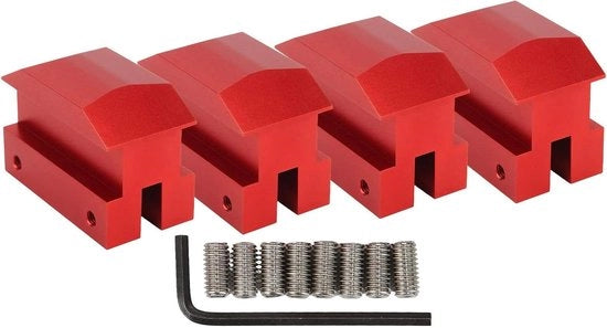 Piedini di sollevamento in alluminio a billet - Set di 4 - 2016-2024 - Rood - 6a generazione di Camaro