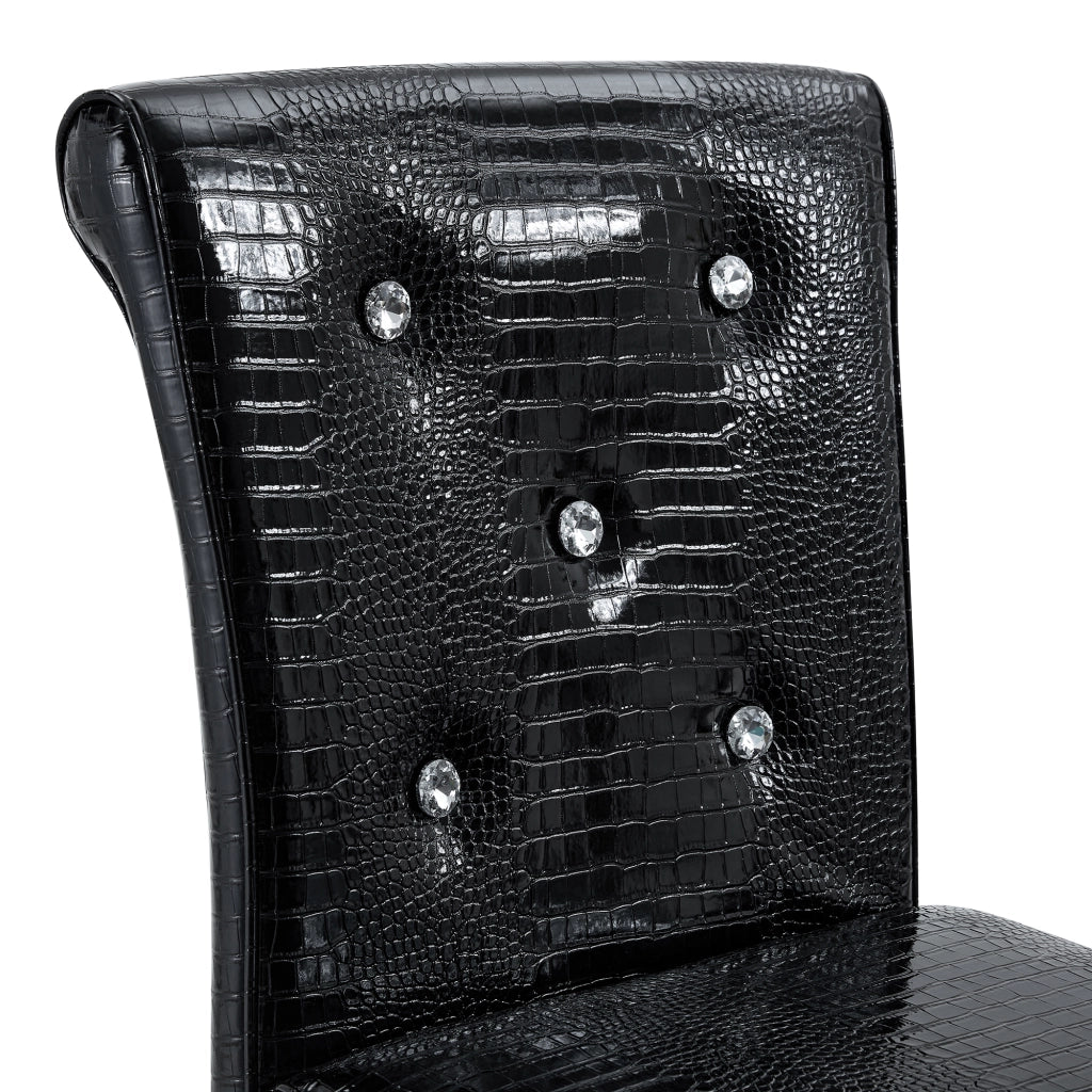 SEDIE DA BAR Set da 4 pezzi 55x42x125 cm PVC Nero