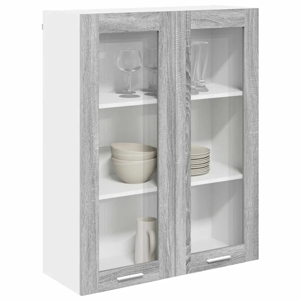 Armadio pensile con porta Grigio Sonoma 80 x 31 x 100 cm 884399