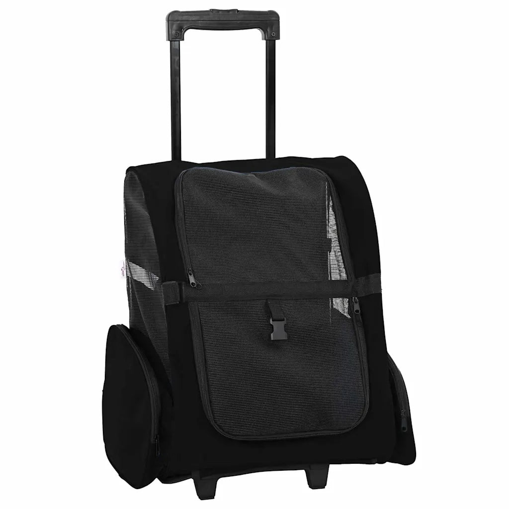 Carrello per Animali 3 in 1 Design Nero 48x32x(57-106) cm Tessuto Oxford CFW2396742