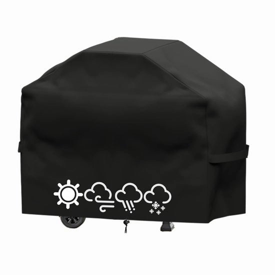 Hoes per griglia resistente all'acqua, hoes per barbecue, hoes per griglia a gas, hoes per griglia protezione, hoes per griglia, impermeabile, resistente al vento, resistente ai raggi UV, hoes per griglia resistente alle scalfitture (145 x 61 x 117 cm)
