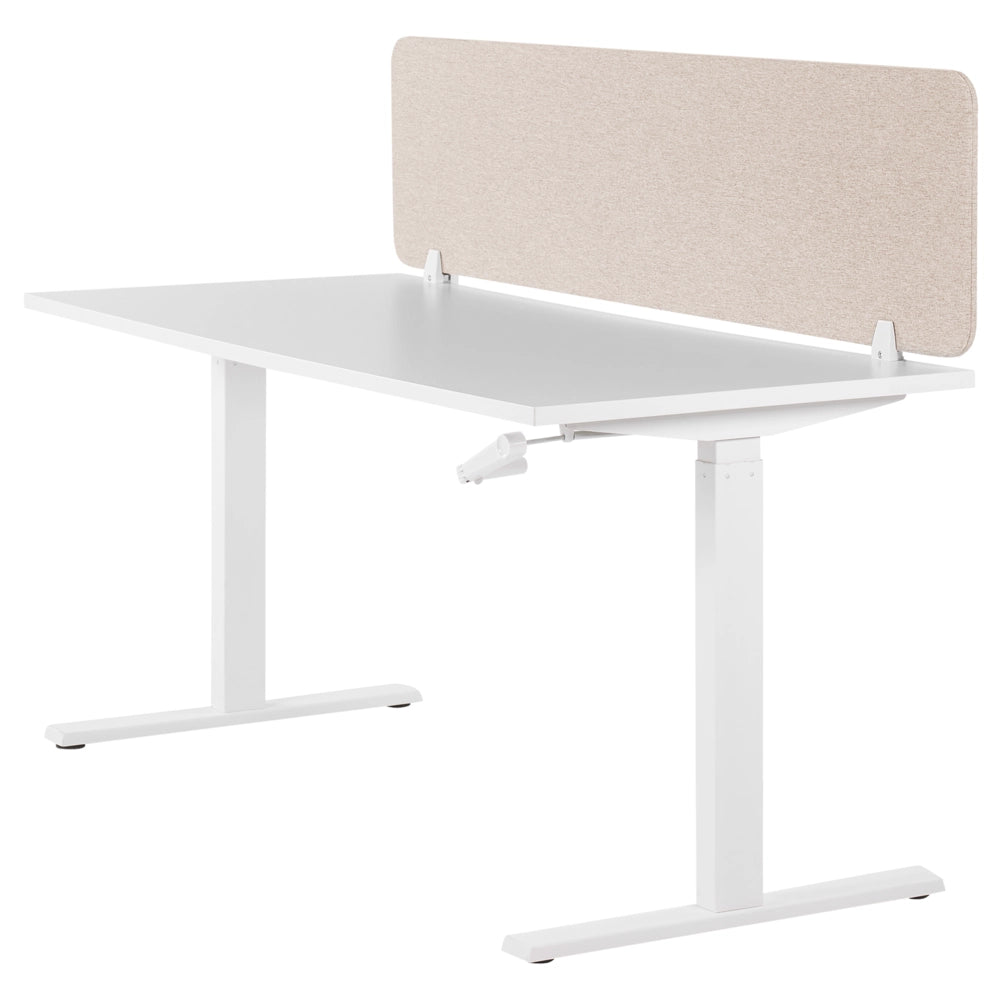 Pannello Divisorio Fonoassorbente per scrivania in PET beige 160 x 40 cm tavolo ufficio
