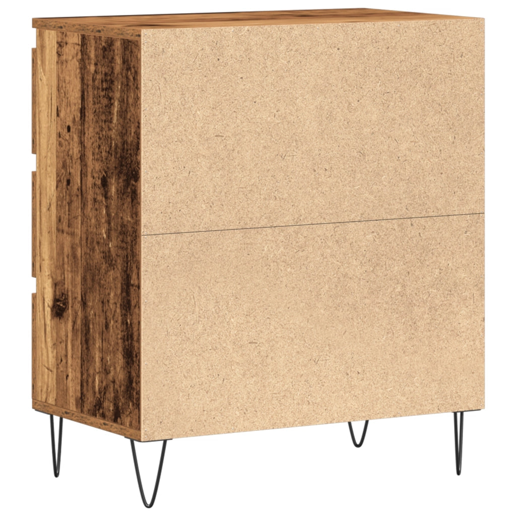 Sideboard con Cassetti in Legno Antico 60x35x70 cm in Legno Ingenerizzato